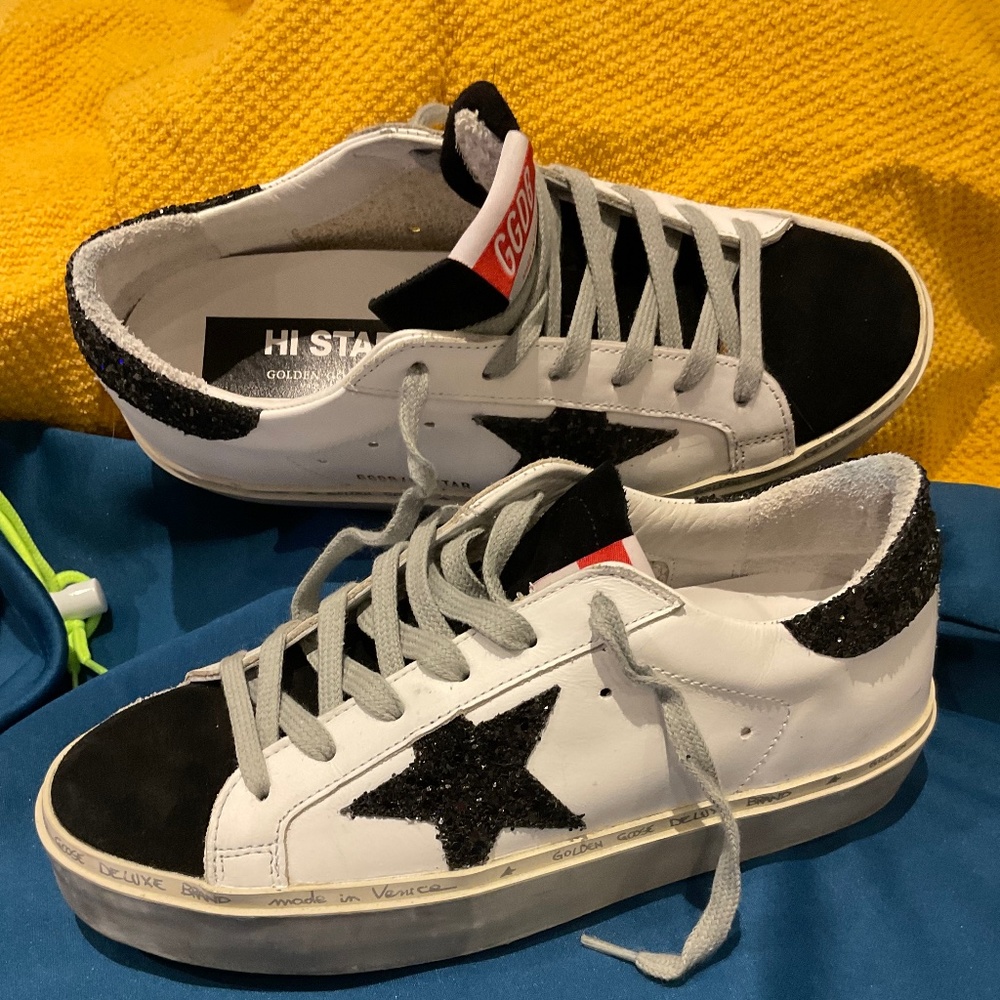 Golden Goose Hi Star leather sneakers